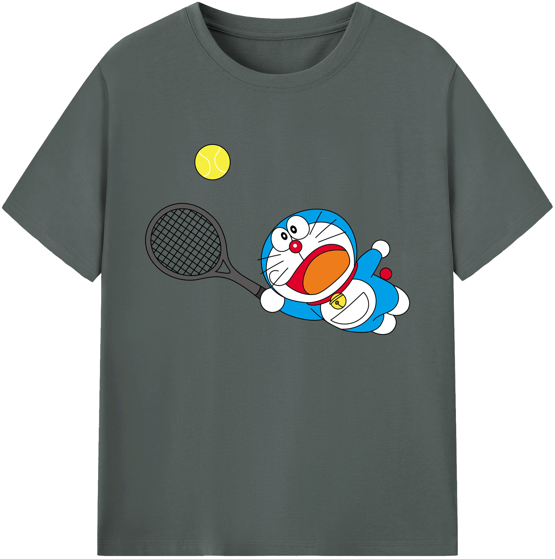 （画像用） ドラえもん Doraemon 綿100％ メンズ半袖Tシャツ｜肌触りやわらか＆通気性